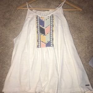 White/ Patterned tank top